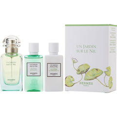 Un Jardin Sur Le Nil   Edt Spray 1.6 Oz & Body Lotion 1.3 Oz & Shower Gel 1.3 Oz