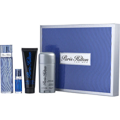 Paris Hilton Man - Edt Spray 3.4 Oz & Hair And Body Wash 3 Oz & Deodorant Stick Alcohol Free 2.75 Oz & Edt Spray 0.34 Oz Mini