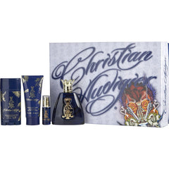 Christian Audigier - Edt Spray 3.4 Oz & Hair And Body Wash 3 Oz & Deodorant Stick Alcohol Free 2.7 Oz & Edt Spray 0.25 Oz Mini