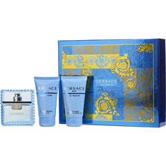 Versace Man Eau Fraiche - Edt Spray 1.7 Oz & Aftershave Balm 1.7 Oz & Shower Gel 1.7 Oz