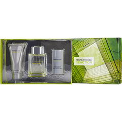 Kenneth Cole Reaction   Edt Spray 3.4 Oz & Aftershave Balm 3.4 Oz & Deodorant Stick Alcohol Free 2.6 Oz