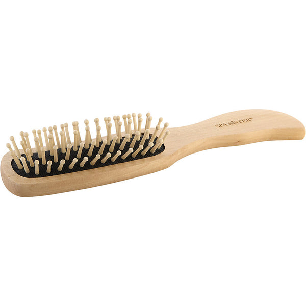 Spa Accessories  - Wood Bristle Hair Brush - Bamboo Purse Size