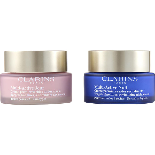 Clarins  - Multi-Active Partners Set: Multi-Active Day Cream 50ml/1.6oz + Night Cream 50ml/1.7oz