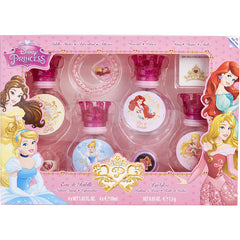 Disney Princess  - Edt Spray 4 X 1 Oz & Lip Gloss & Glitter Stickers & Bracelet & Ring