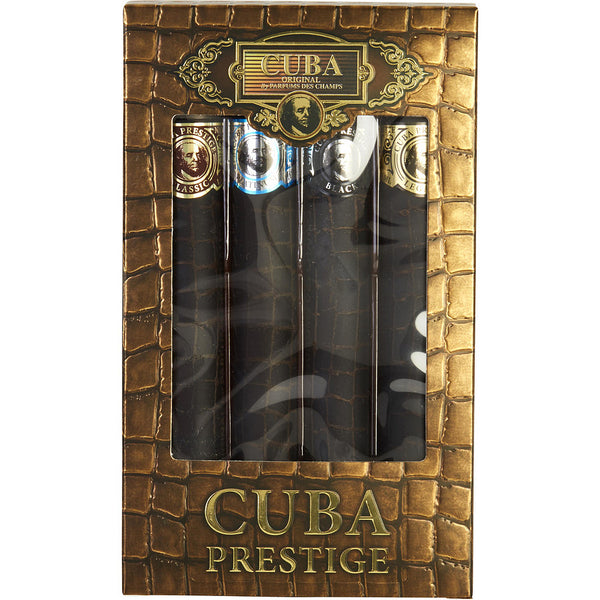 Cuba Variety - 4 Piece Variety-prestige Set-includes Classic, Black, Platinum & Legacy And All Are Edt Spray