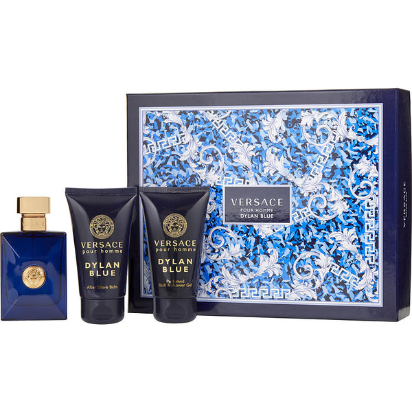 Versace Dylan Blue - Edt Spray 1.7 Oz & After Shave Balm 1.7 Oz & Shower Gel 1.7 Oz