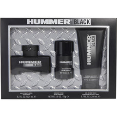 Hummer Black - Edt Spray 4.2 Oz & Hair And Body Wash 6.7 Oz & Deodorant Stick 2.6 Oz