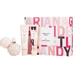 Sweet Like Candy By Ariana Grande - Eau De Parfum Spray 3.4 Oz & Body Souffle 3.4 Oz & Bath And Shower Gel 3.4 Oz