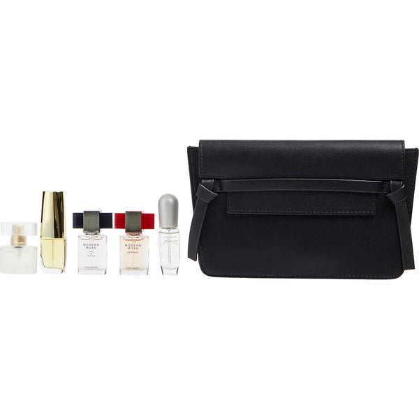 Estee Lauder Variety 5 Piece Mini Variety With Pleasures & Modern Muse Le Rouge & Modern Muse & Pure White Linen & Beautiful & Cosmetic Bag And All Are Edp Spray Minis