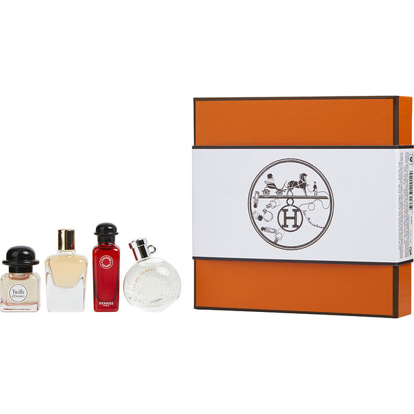 Hermes Variety   4 Piece Mini Variety With Jour D'hermes Absolu Eau De Parfum 0.25 Oz & Eau Des Merveilles Edt 0.25 Oz & Twilly D'hermes Eau De Parfum 0.25 Oz & Eau De Rhubarbe Ecarlate Eau De Cologne 0.25 Oz