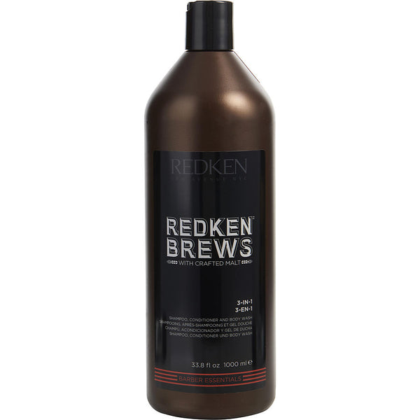 Redken - Redken Brews 3 In 1 (Shampoo, Conditioner & Body Wash)