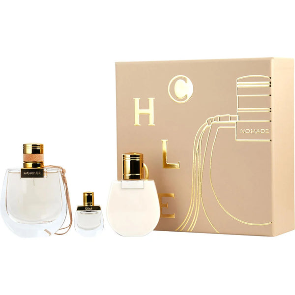 Chloe Nomade- Eau De Parfum Spray 2.5 Oz & Body Lotion 3.4 Oz & Eau De Parfum 0.17 Oz Mini