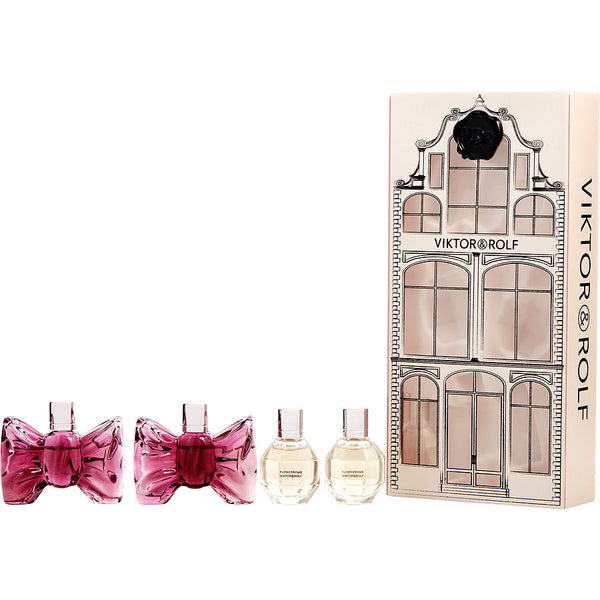 Viktor & Rolf Variety - 4 Piece Mini Variety With 2 X Flowerbomb Eau De Parfum 0.24 Oz & 2 X Bonbon Eau De Parfum