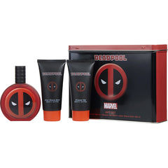 Deadpool   Edt Spray 3.4 Oz & Shower Gel 3.4 Oz & Aftershave Balm 3.4 Oz