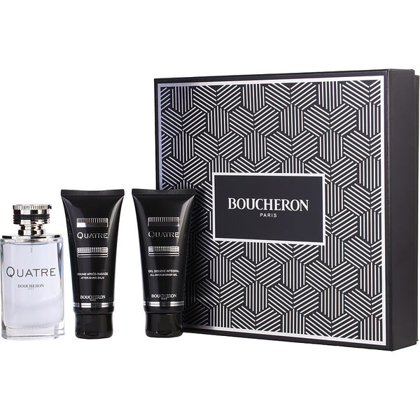 Boucheron Quatre - Edt Spray 3.3 Oz & Aftershave 3.3 Oz & Shower Gel 3.3 Oz