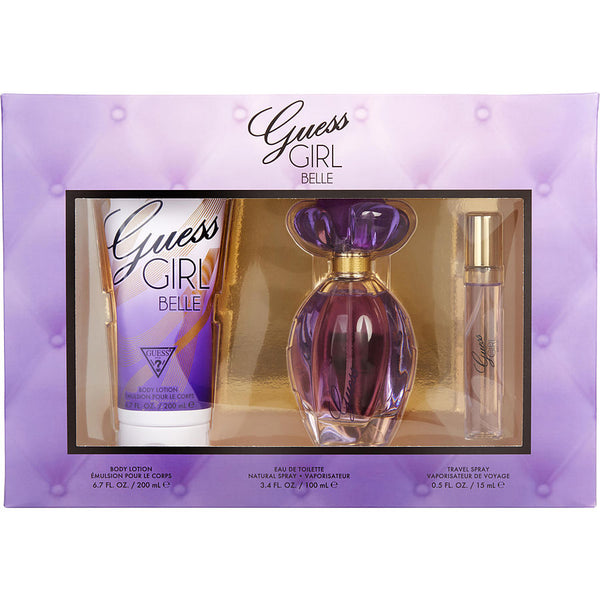 Guess Girl Belle - Edt Spray 3.4 Oz & Body Lotion 6.7 & Edt Spray 0.5 Oz