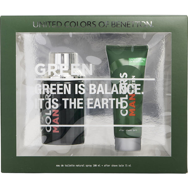 Colors De Benetton Green - Edt Spray 3.4 Oz & Aftershave Balm