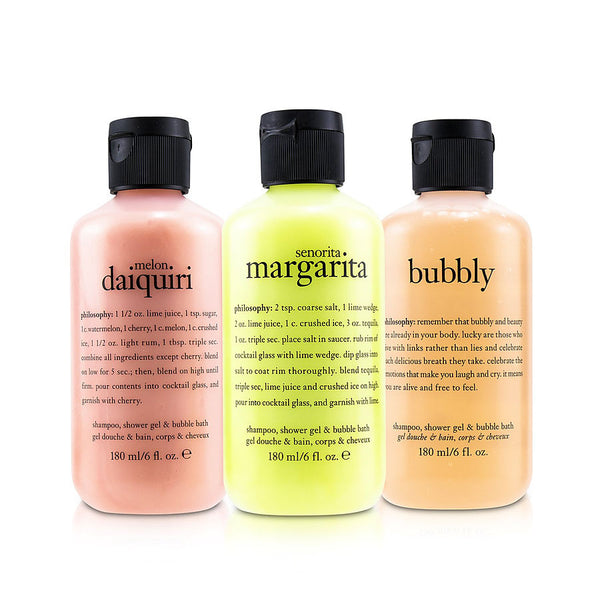Philosophy   Congrats! 3 piece Shower Gel Set: 1x Senorita Mrgarita 180ml + Melon Daiquiri 180ml + Bubby