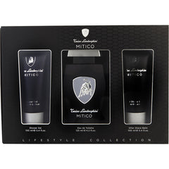 Lamborghini Mitico  - Edt Spray 4.2 Oz & Aftershave Balm 3.4 Oz & Shower Gel 3.4 Oz