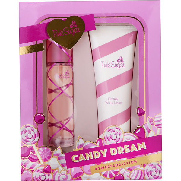 Pink Sugar - Edt Spray 3.4 Oz & Body Lotion