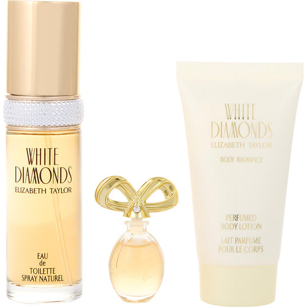 White Diamonds   Edt Spray 1 Oz & Body Lotion 1.7 Oz & Parfum 0.12 Oz Mini