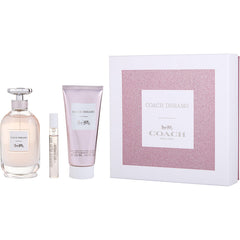 Coach Dreams - Eau De Parfum Spray 3 Oz & Body Lotion 3.3 Oz & Eau De Parfum Spray 0.25 Oz Mini