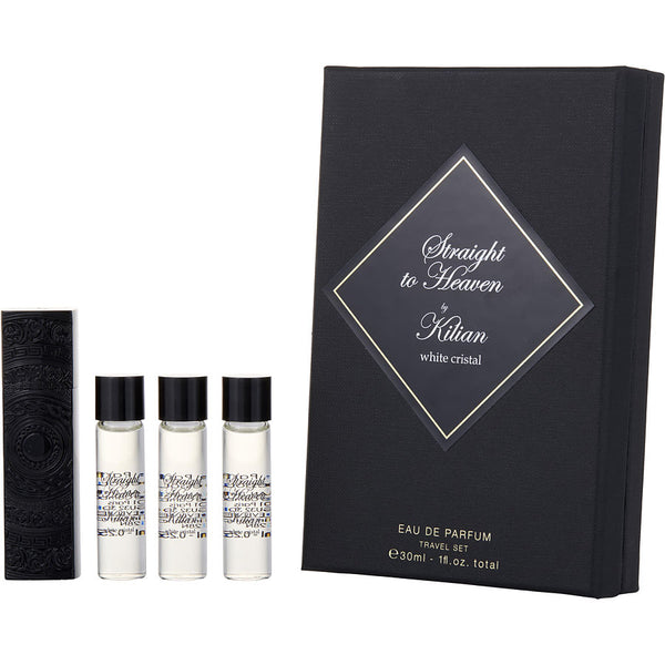 Kilian Straight To Heaven White Cristal   Eau De Parfum Spray Refillable 0.25 Oz & Eau De Parfum Refills 3 X