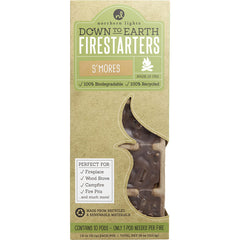 S'mores Firestarters Down To Earth Firestarters Fragranced Colored Wax Combined With Recycled And Renewable Material. Box Contains