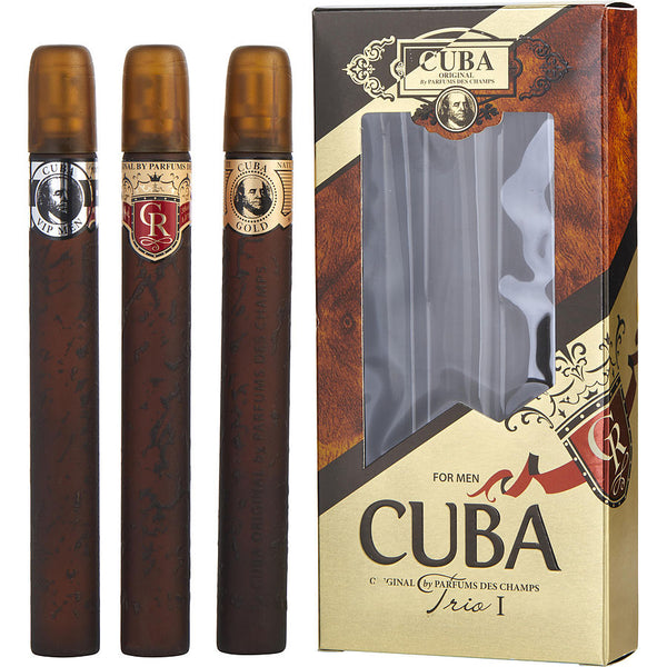 Cuba Variety - 3 Piece Trio I With Cuba Gold & Vip & Royal And All Are Edt Spray 1.17 Oz