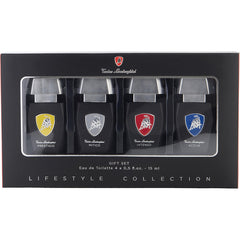 Lamborghini Variety - 4 Piece Variety With Prestigio & Mitico & Intenso & Acqua And All Are Edt 0.5 Oz