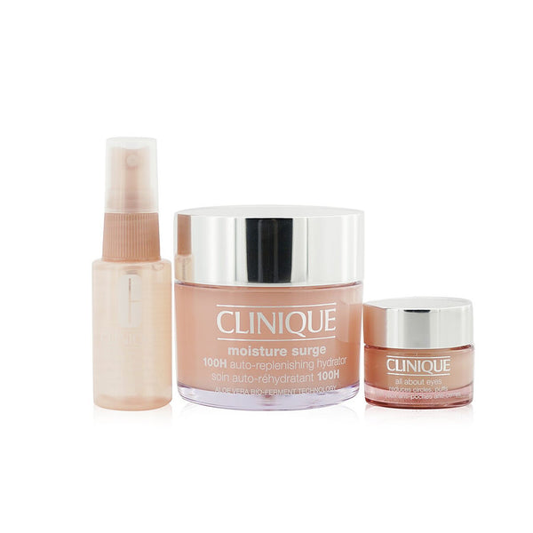 Clinique   Moisture Surge Set: Moisture Surge 100h 125ml+ All About Eyes 15ml+ Moisture Surge Face Spray Thirsty Skin Relief 30ml