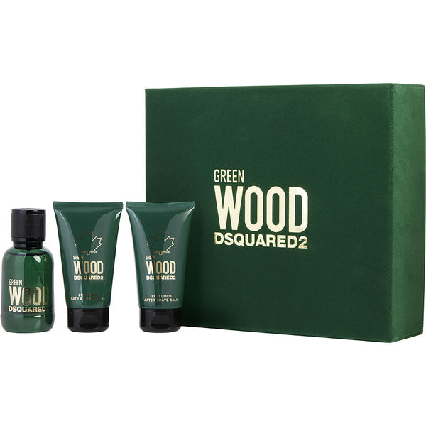 Dsquared2 Wood Green - Edt Spray 1.7 Oz & Aftershave Balm 1.7 Oz & Shower Gel 1.7 Oz