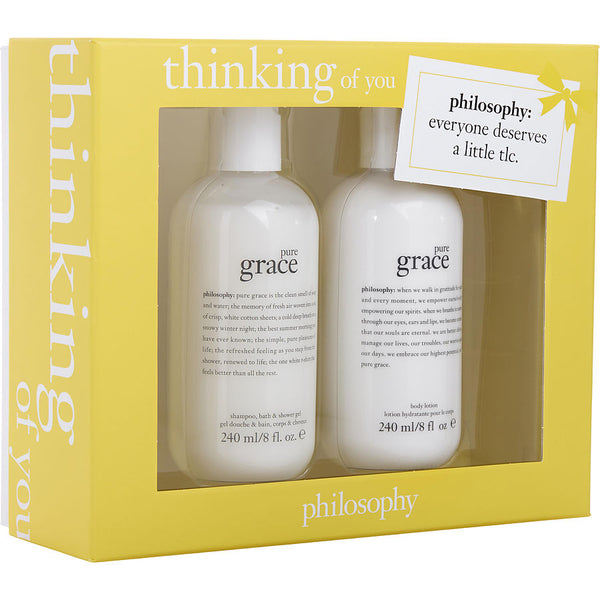 Philosophy Thinking Of You Set: Pure Grace Shower Gel 8zo + Pure Grace Body Lotion 8oz