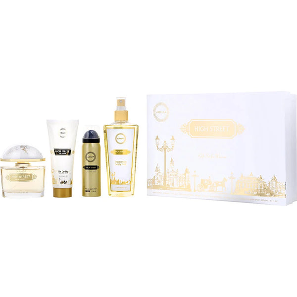 Armaf High Street   Eau De Parfum Spray 3.4 Oz & Body Lotion 8.4 Oz & Body Spray 8.4 Oz & Body Spray 1.7 Oz