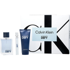 Calvin Klein Defy - Edt Spray 3.4 Oz & Shower Gel 3.4 Oz & Edt Spray 0.33 Oz Mini