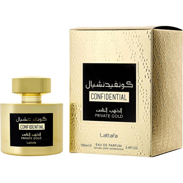 Lattafa Confidential Private Gold   Eau De Parfum Spray