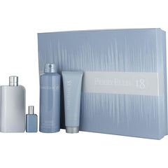 Perry Ellis 18 - Edt Spray 3.4 Oz & Hair & Body Wash 3 Oz & Body Spray 6.0 Oz & Edt Spray 0.25 Oz Mini