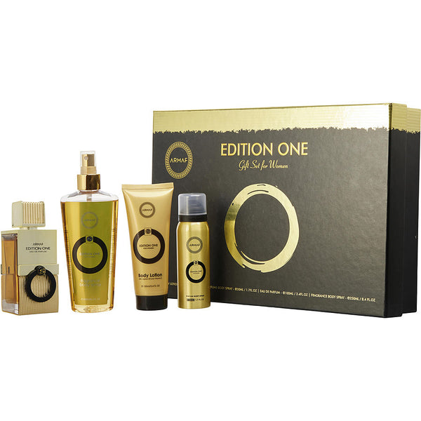 ARMAF EDITION ONE by Armaf - EAU DE PARFUM SPRAY 3.4 OZ & BODY LOTION 3.4 OZ & PERFUME BODY SPRAY 1.7 OZ & FRAGRANCE BODY SPRAY 8.4 OZ