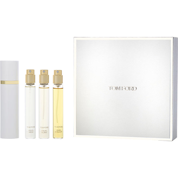 Tom Ford Travel Variety   3 Piece Variety With Soleil Blanc & Soleil Neige & Soleil Brulant And All Are Eau De Parfum Travel Spray 0.3 Oz Minis