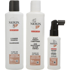 Nioxin - Set-3 Piece Full Kit System 3 With Cleanser Shampoo 5 Oz & Scalp Therapy Conditioner 5 Oz & Scalp Treatment 1.7 Oz