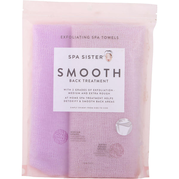 Spa Accessories - Spa Sister Twin Exfoliating Spa Towels (Purple Muave & Light Muave)