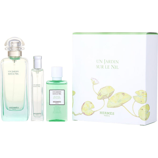 Un Jardin Sur Le Nil   Edt Spray 3.3 Oz & Shower Gel 1.3 Oz & Edt Spray 0.5 Oz