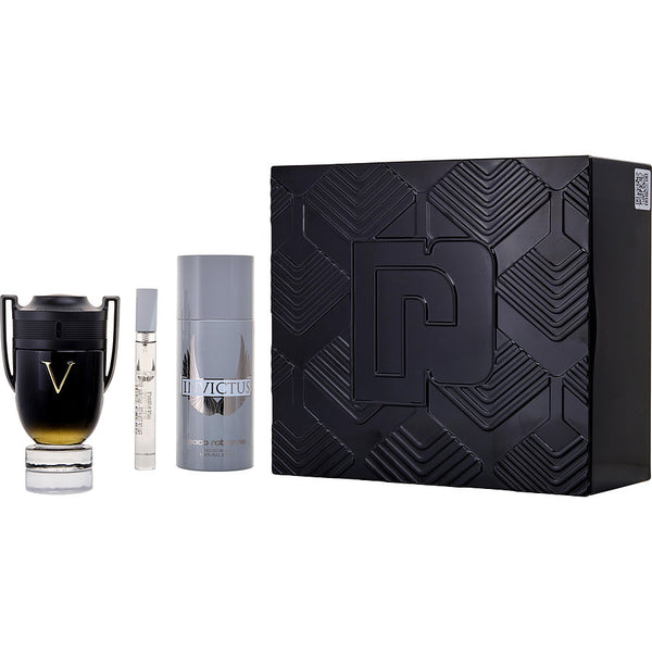 Invictus Victory   Eau De Parfum Extreme Spray 3.4 Oz & Deodorant Spray 5 Oz & Eau De Toilette Extreme Spray 0.34 Oz Mini