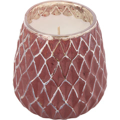 Frosted Cranberry Mercury Teardrop Candle