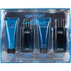 COOL WATER by Davidoff   EDT SPRAY 2.5 OZ & AFTERSHAVE 2.5 OZ & AFTERSHAVE BALM 2.5 OZ & SHOWER GEL 2.5 OZ