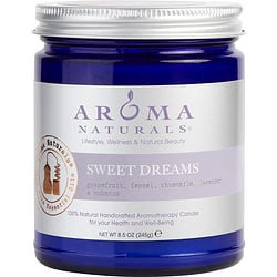 SWEET DREAMS AROMATHERAPY by    ONE 3 X 3 inch JAR AROMATHERAPY CANDLE.  COMBINES THE ESSENTIAL OILS OF GRAPEFRUIT, FENNEL, CHAMOMILE, LAVENDER & OAKMOSS.  BURNS APPROX.