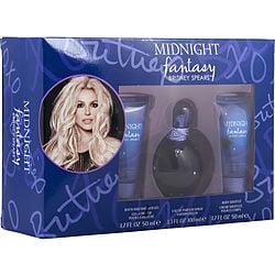 MIDNIGHT FANTASY BRITNEY SPEARS by Britney Spears   EAU DE PARFUM SPRAY 3.3 OZ & BODY SOUFFLE 1.7 OZ & SHOWER GEL 1.7 OZ