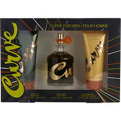 Curve - Cologne Spray 4.2 Oz & After Shave Balm 3.4 Oz & Shower Gel 3.4 Oz