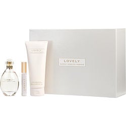 Lovely Sarah Jessica Parker - Eau De Parfum Spray 3.4 Oz & Body Lotion 6.7 Oz & Eau De Parfum Rollerball 0.34 Oz Mini