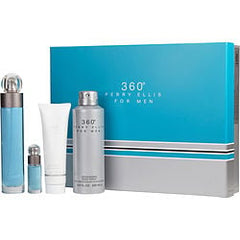 PERRY ELLIS 360 by Perry Ellis   EDT SPRAY 3.4 OZ & SHOWER GEL 3 OZ & DEODORANT BODY SPRAY 6.8 OZ & EDT SPRAY 0.25 OZ MINI